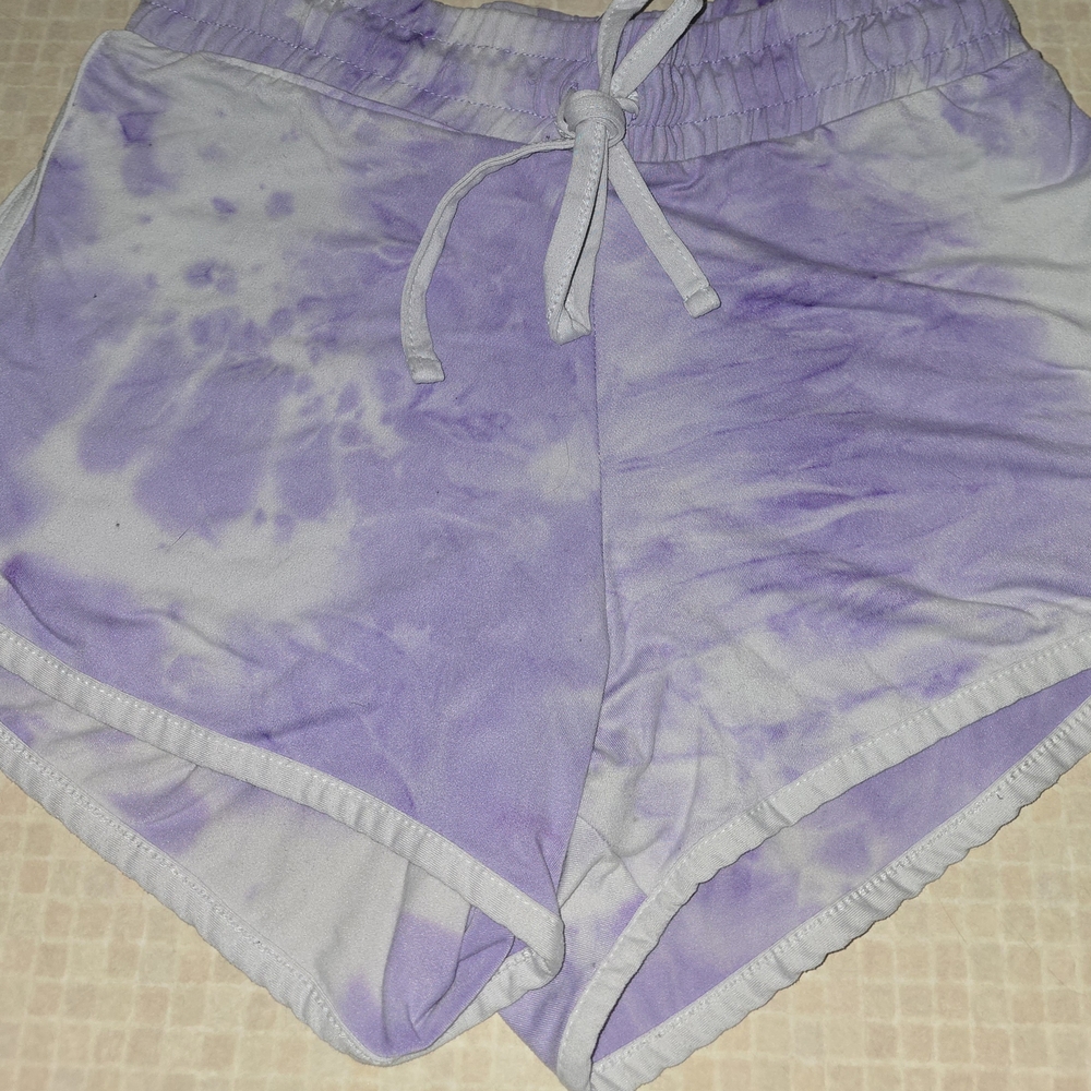 Lavender Tie-Dye Women's Athletic Shorts
